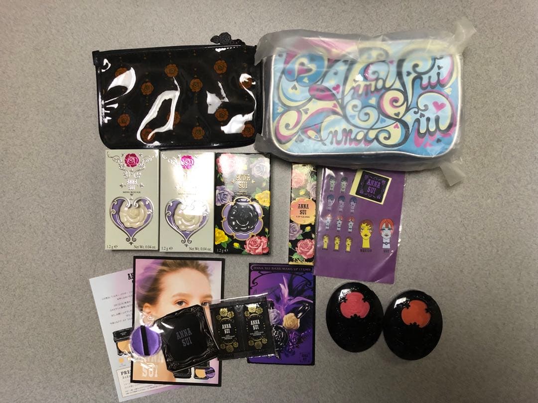 ANNA SUI アナスイ まとめ売り ミニルージュ チーク グロス ポーチ