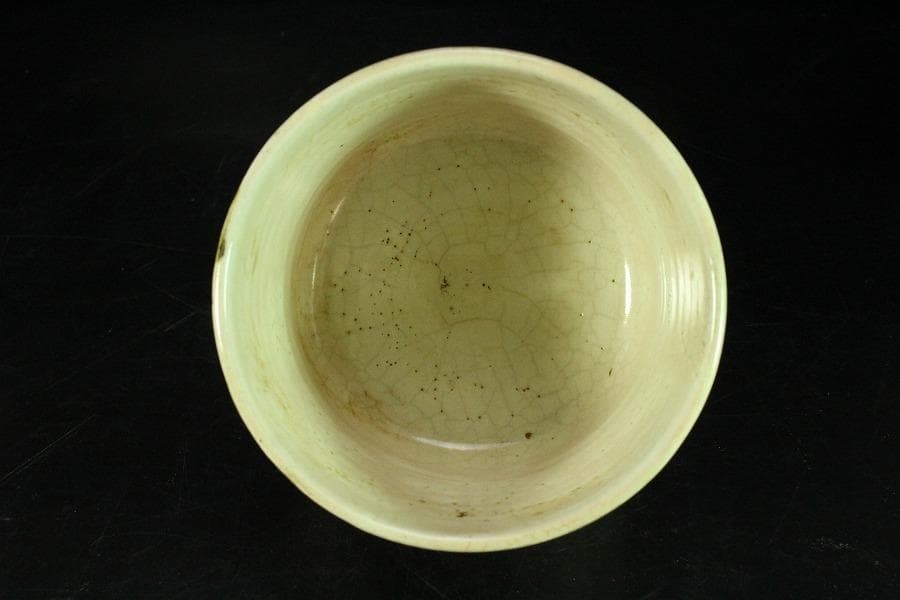 茶道具 乾山造 鉄絵 筒碗 時代物(K-XA875)