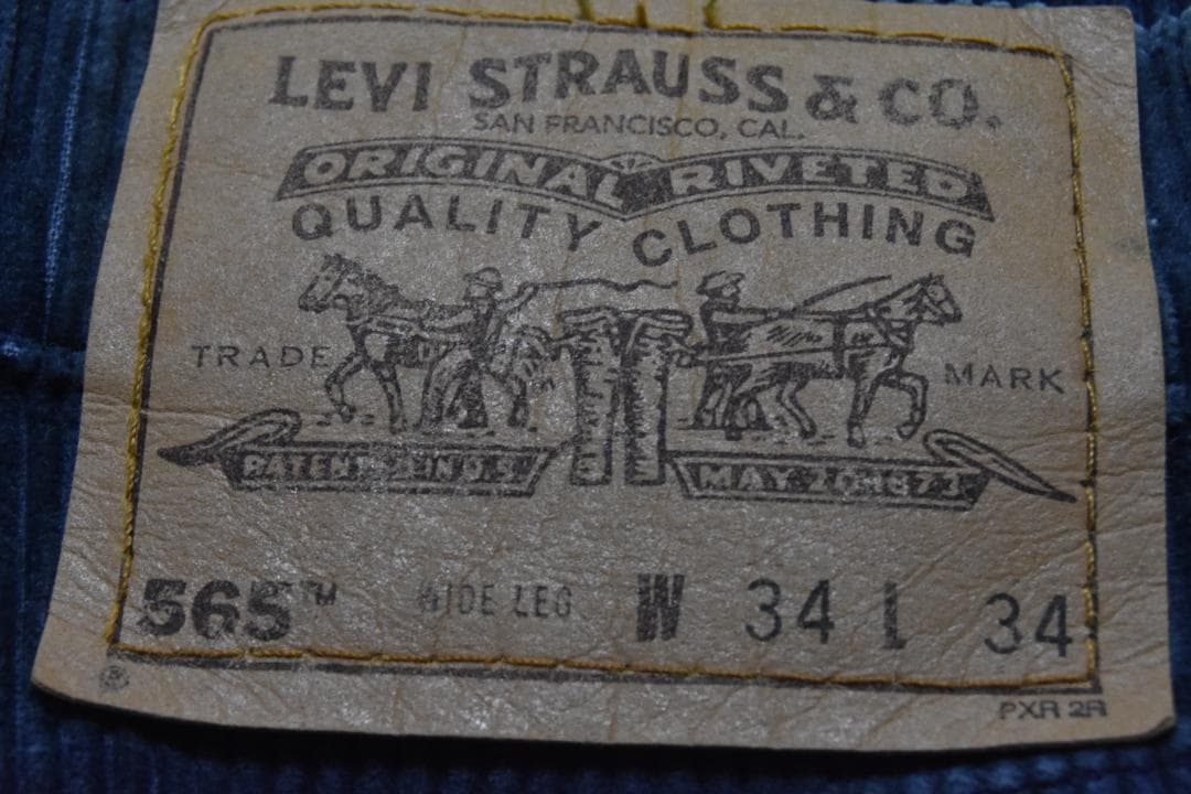 90’ｓリーバイス 565 太畝コーデュロイ紺 USA製 17113 LEVIS