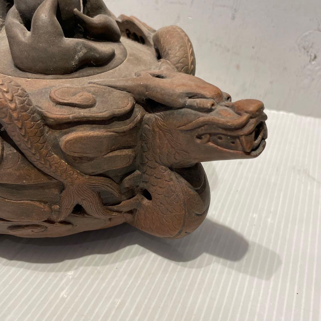 中国土産　急須　中国宜興 魚化龍　中国茶器　年代物　一点もの　アンティーク