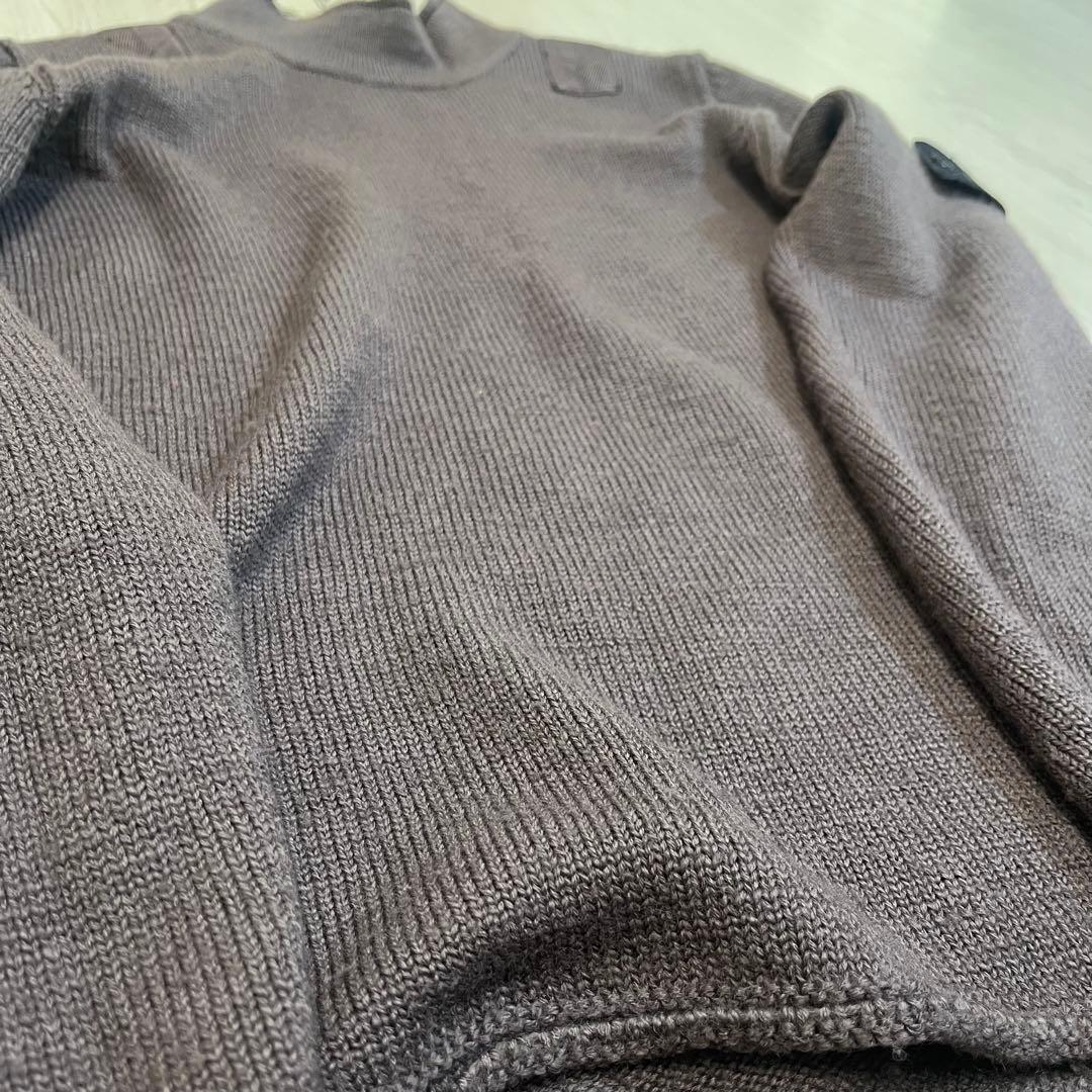 【大人気】STONE  タートルネックニット L パープル