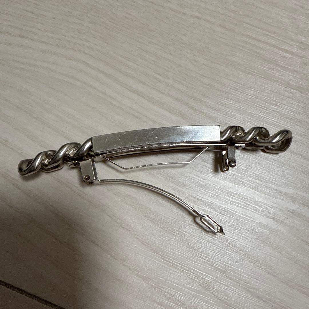 CHANEL バレッタ レア　髪留め シャネルロゴ ヘアクリップ シルバー