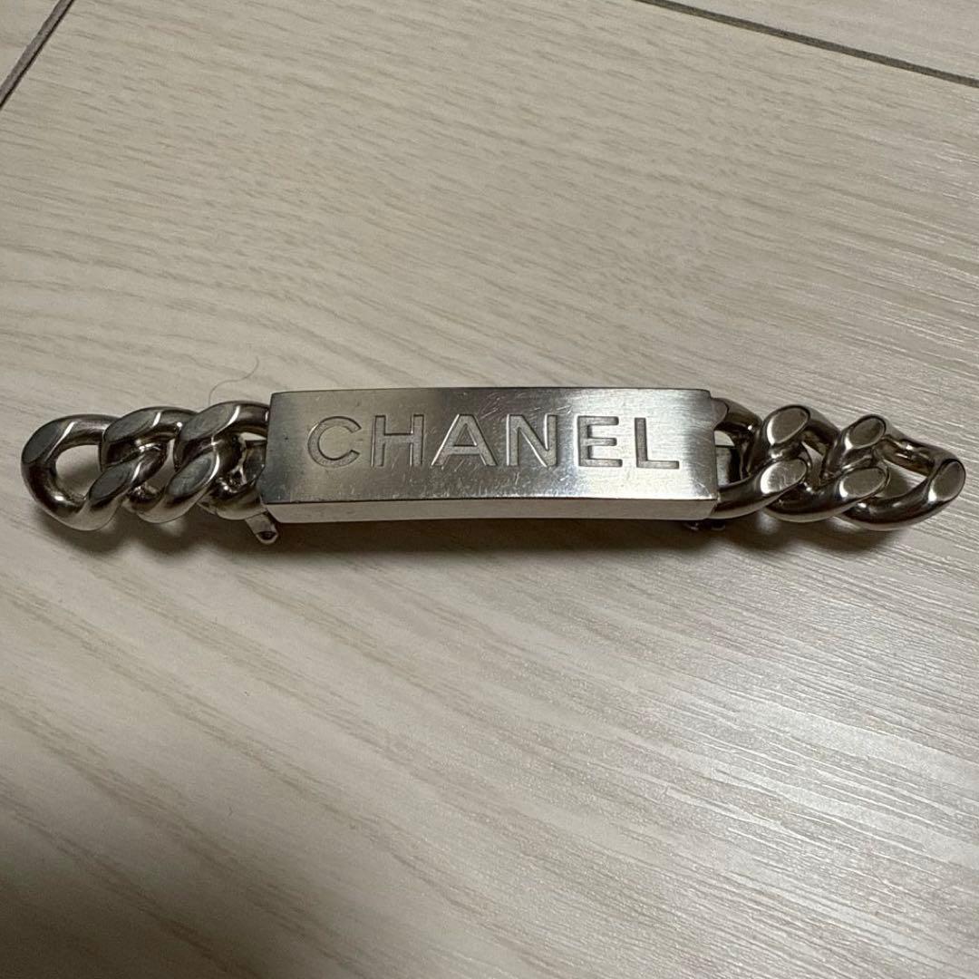 CHANEL バレッタ レア　髪留め シャネルロゴ ヘアクリップ シルバー