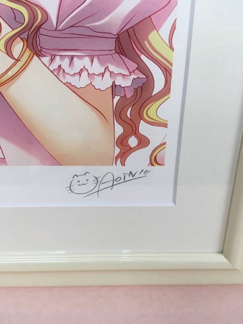 版画　西又葵 サイン　ミクスドメディア　アールビバン 複製原画　リトグラフ