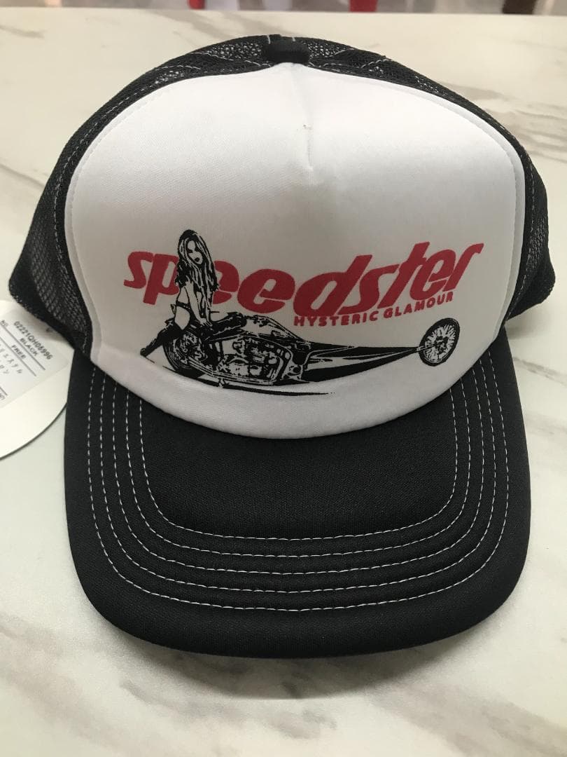 ヒステリックグラマー　スピードスター　メッシュキャップ　黒　キャップ 3