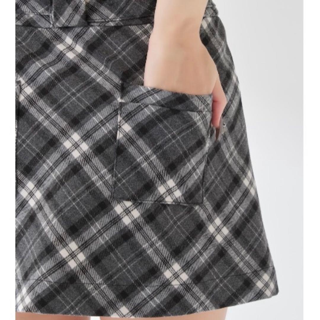 Darich ドッキングミドルウエストミニワンピ　ブラック　タグ付き