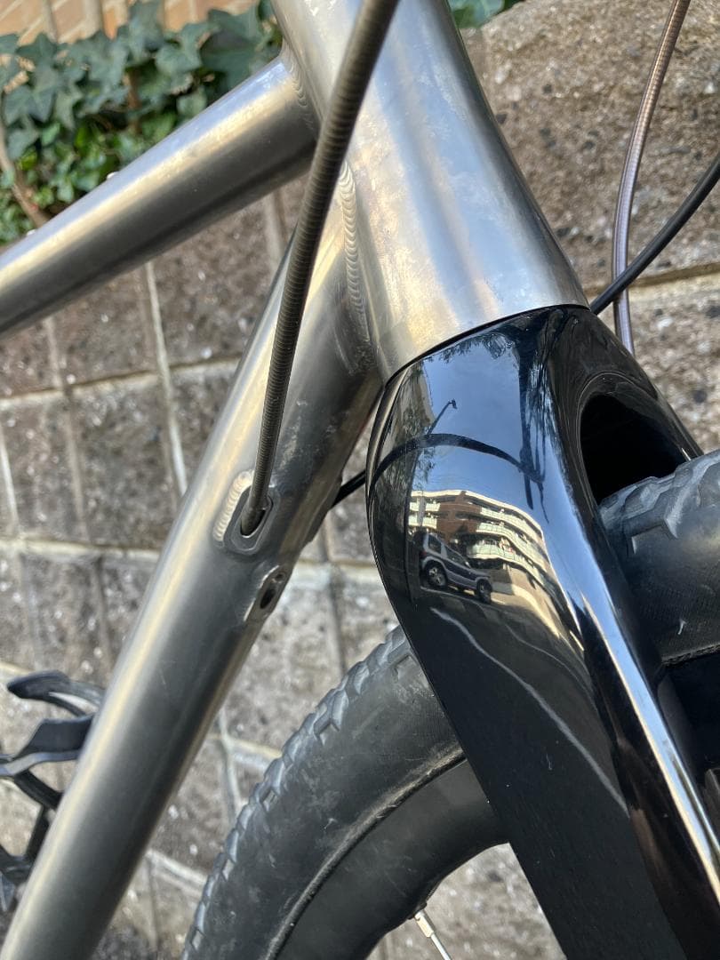 【直接取引限定】チタンフレーム グラベルバイク フラットバー サイズ52