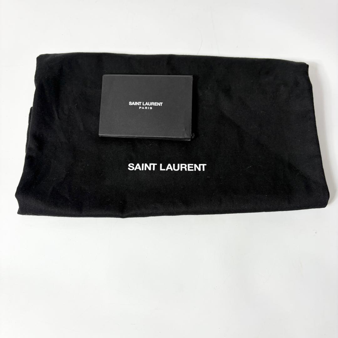 サンローラン　 ベルト カサンドラロゴ YSL フルグレインレザー ブラック.