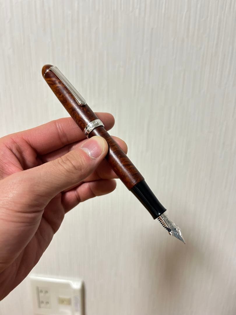 廃盤 中屋万年筆 ブライヤー 中軟 特軟加工 ロジウム