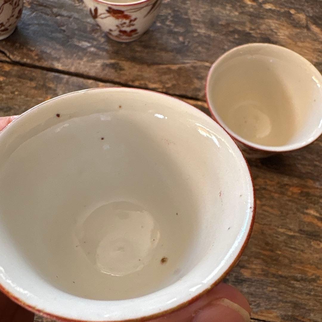 珍品　幻の焼物　景岸焼　煎茶碗　玉露杯　酒盃