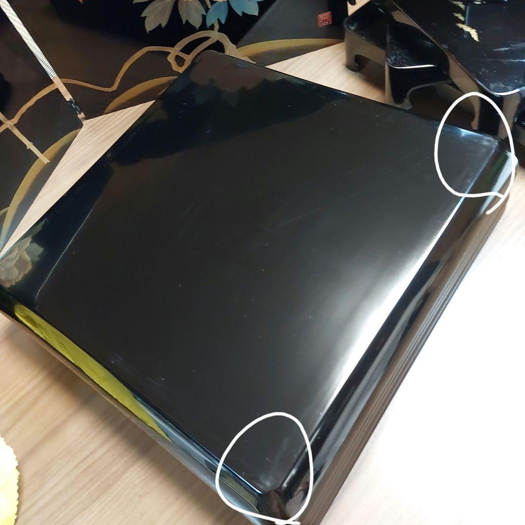 輪島黒塗懐石四方盆五客36×36