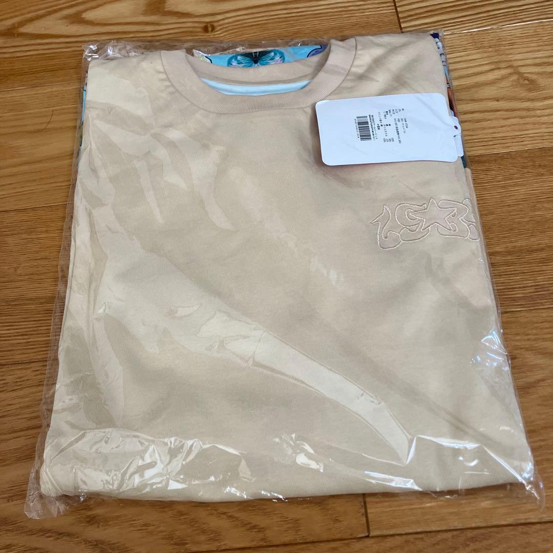 RE. 仲里依紗Tシャツ クリーム×ブルー FREE