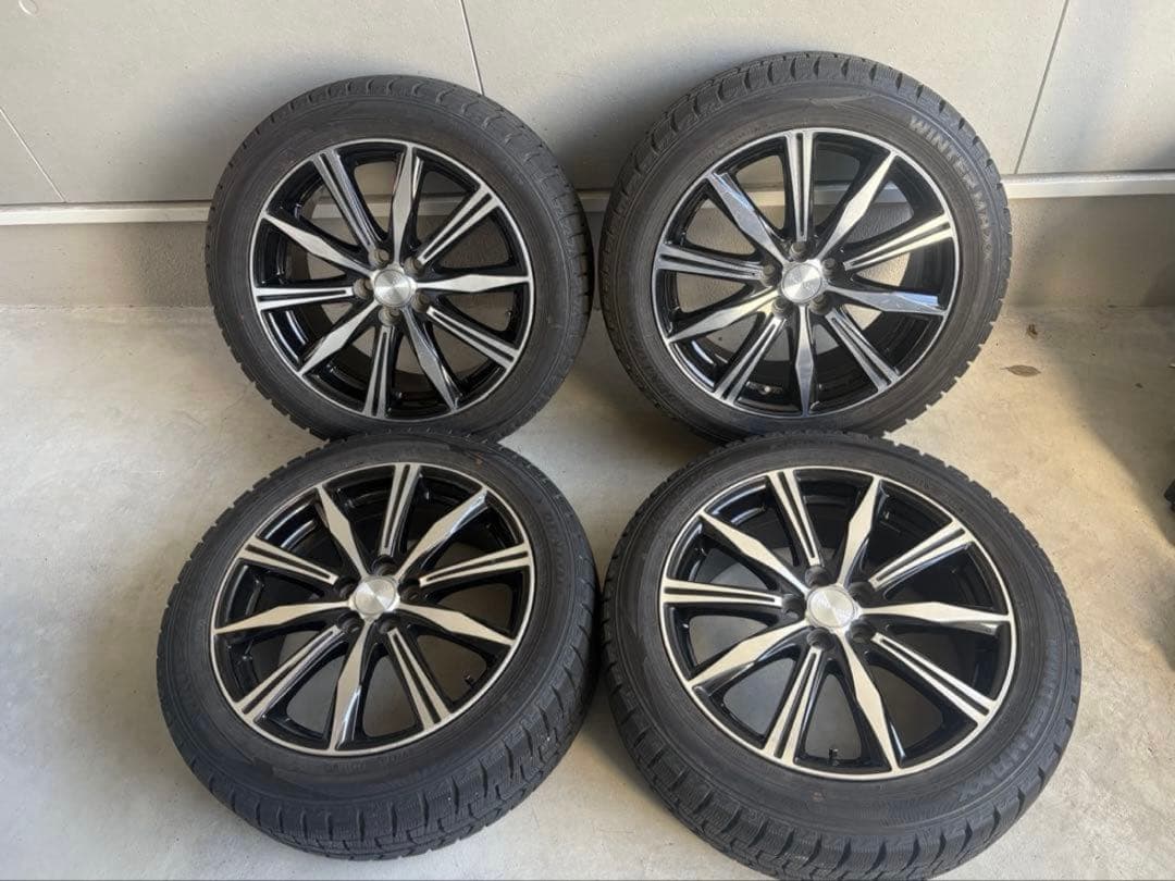 ゆうゆう③バリ溝215/50R17 スタッドレスpcd100平座ナット付