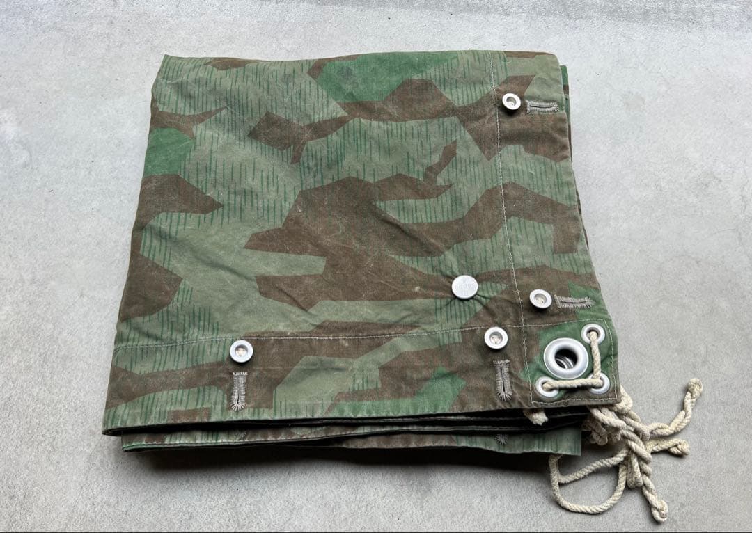 実物 40s スイス軍幕 スプリンターカモ ツェルトバーン ミリタリー テント