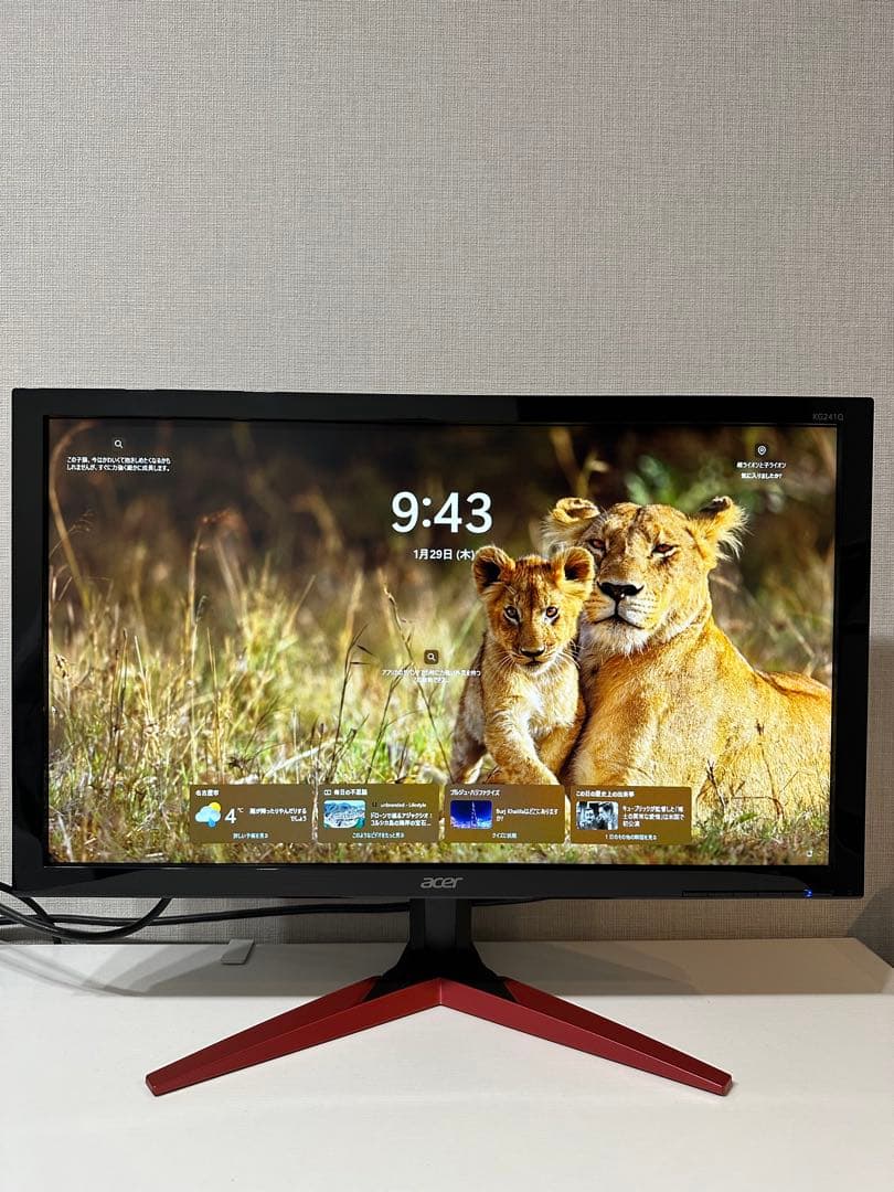 Acer ゲーミングモニター23.6インチKG241QSbmiipx 165Hz