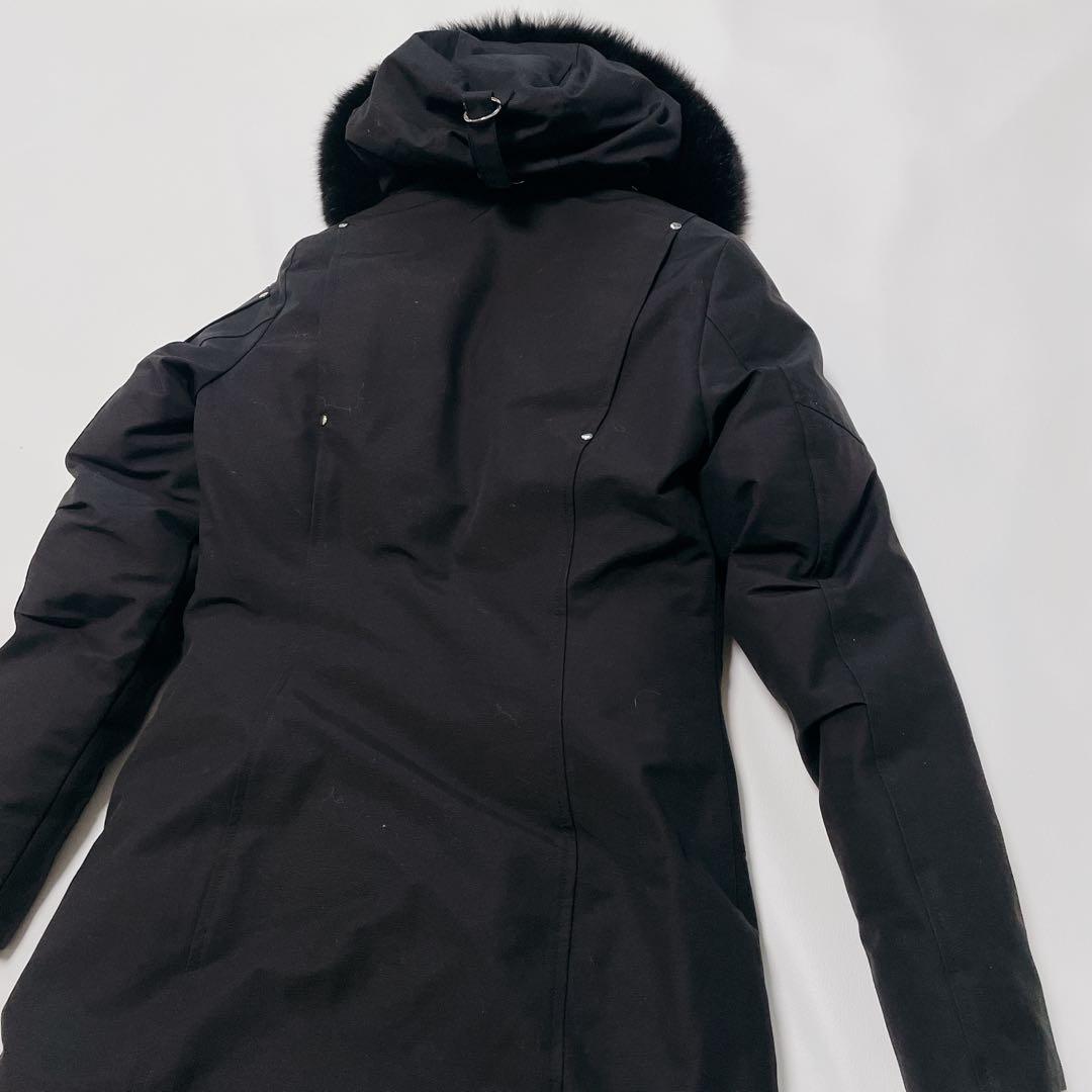 極美品✨ムースナックルズ ダウンジャケット ダウンコート ファー　黒　ブラック