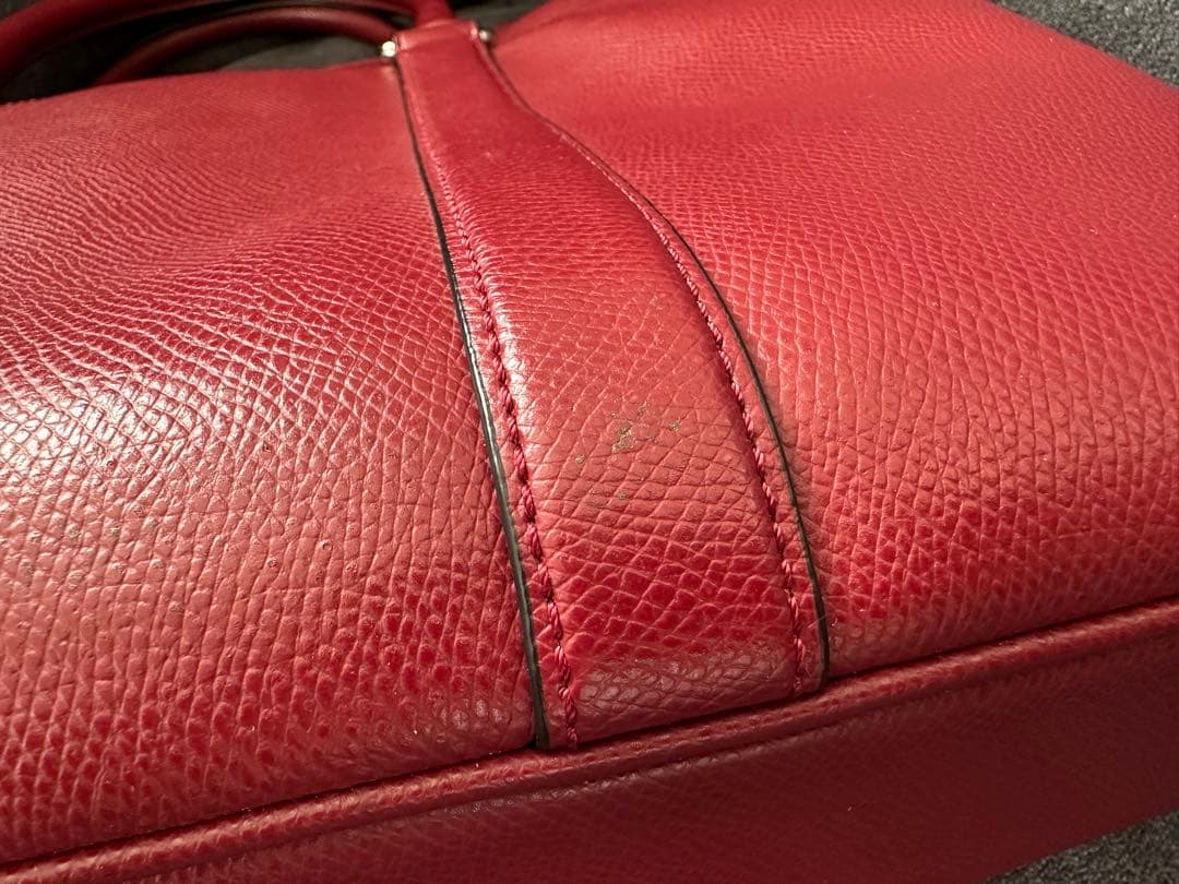 美品 COACH ビジネスバッグ 鞄 メトロポリタン ワークバッグレッド