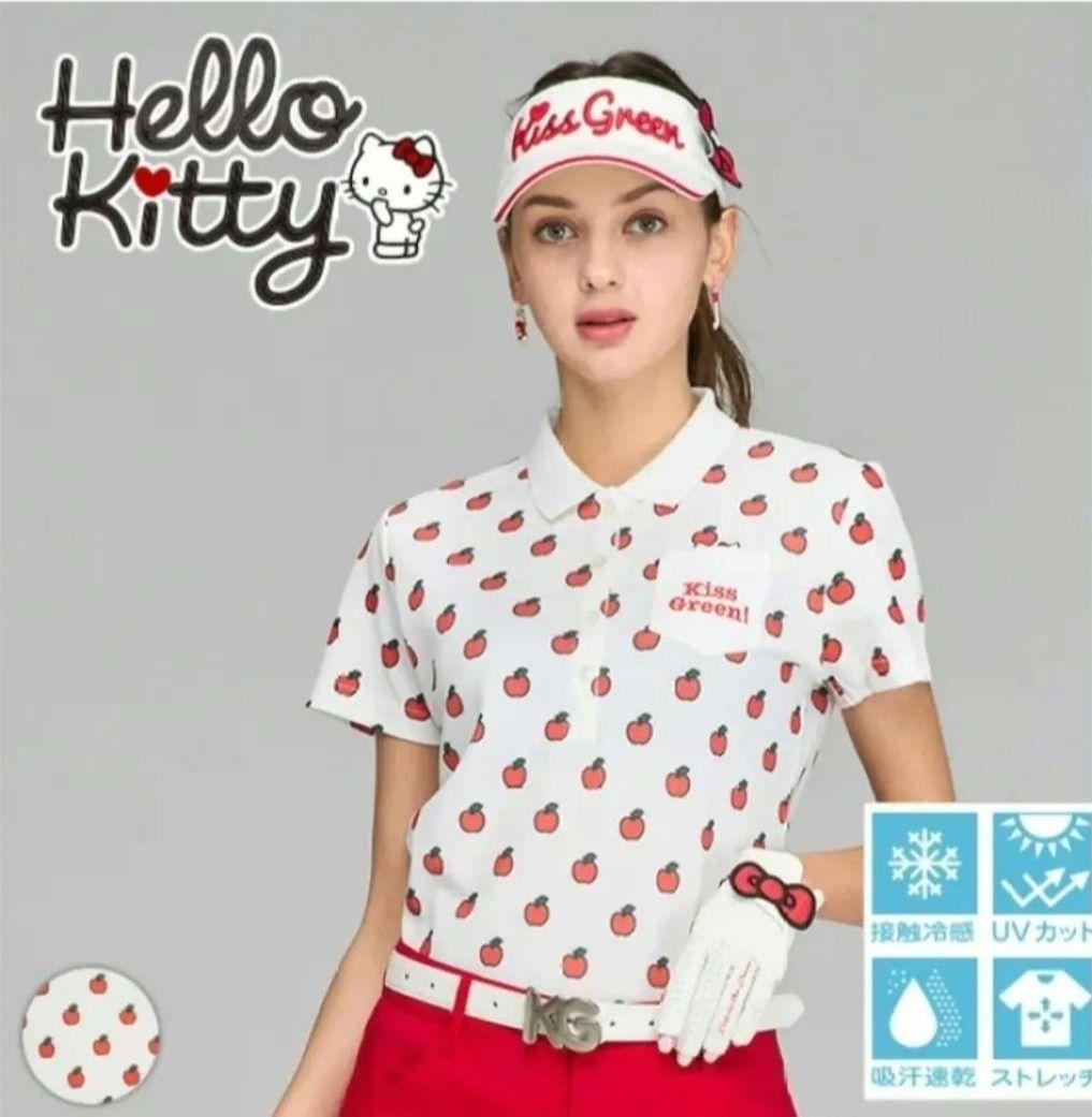 ① 新品未開封 キスオンザグリーン ハローキティ ゴルフ ポロシャツ Lサイズ