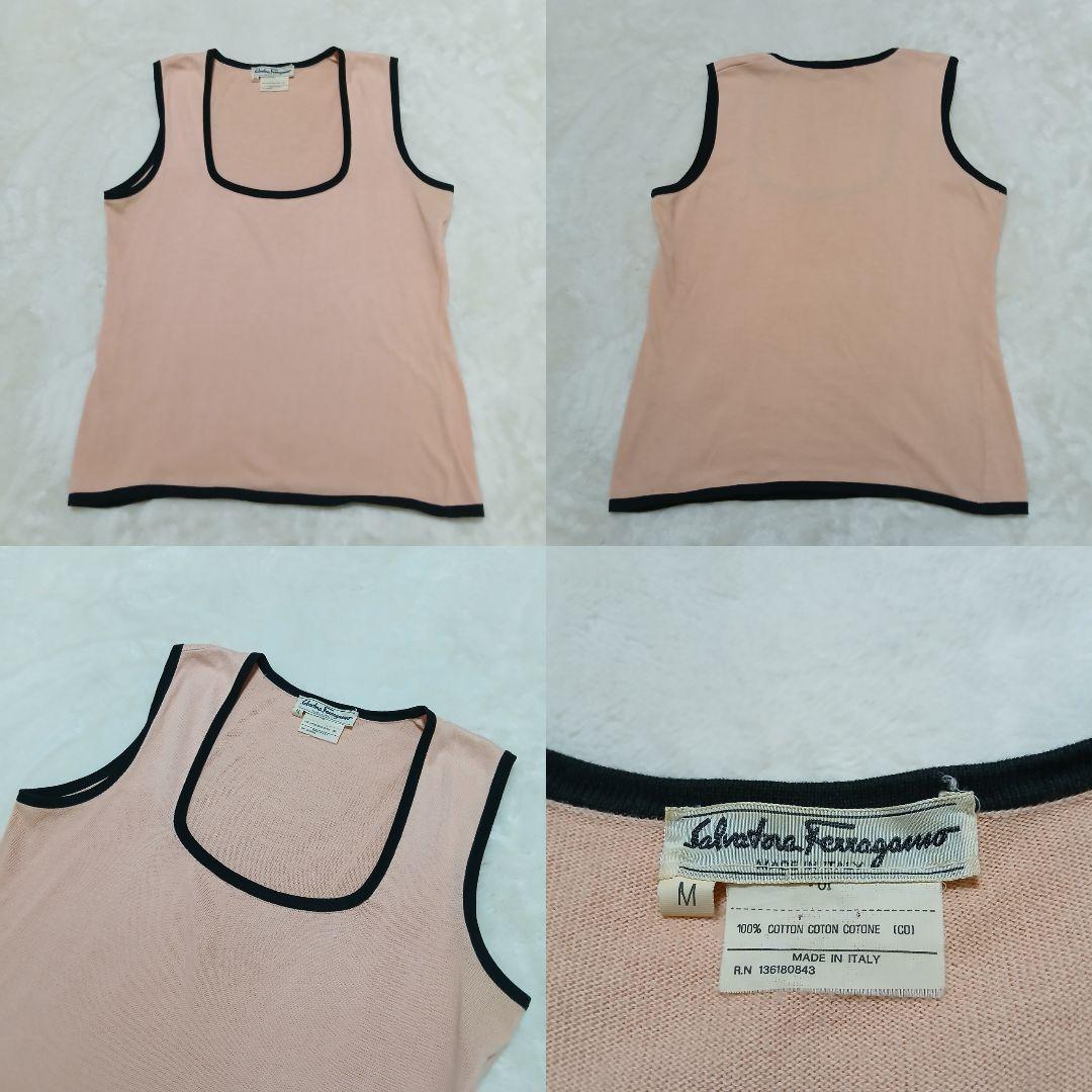 極希少 Ferragamo ヴィンテージ アンサンブルVネックカーディガン 金釦