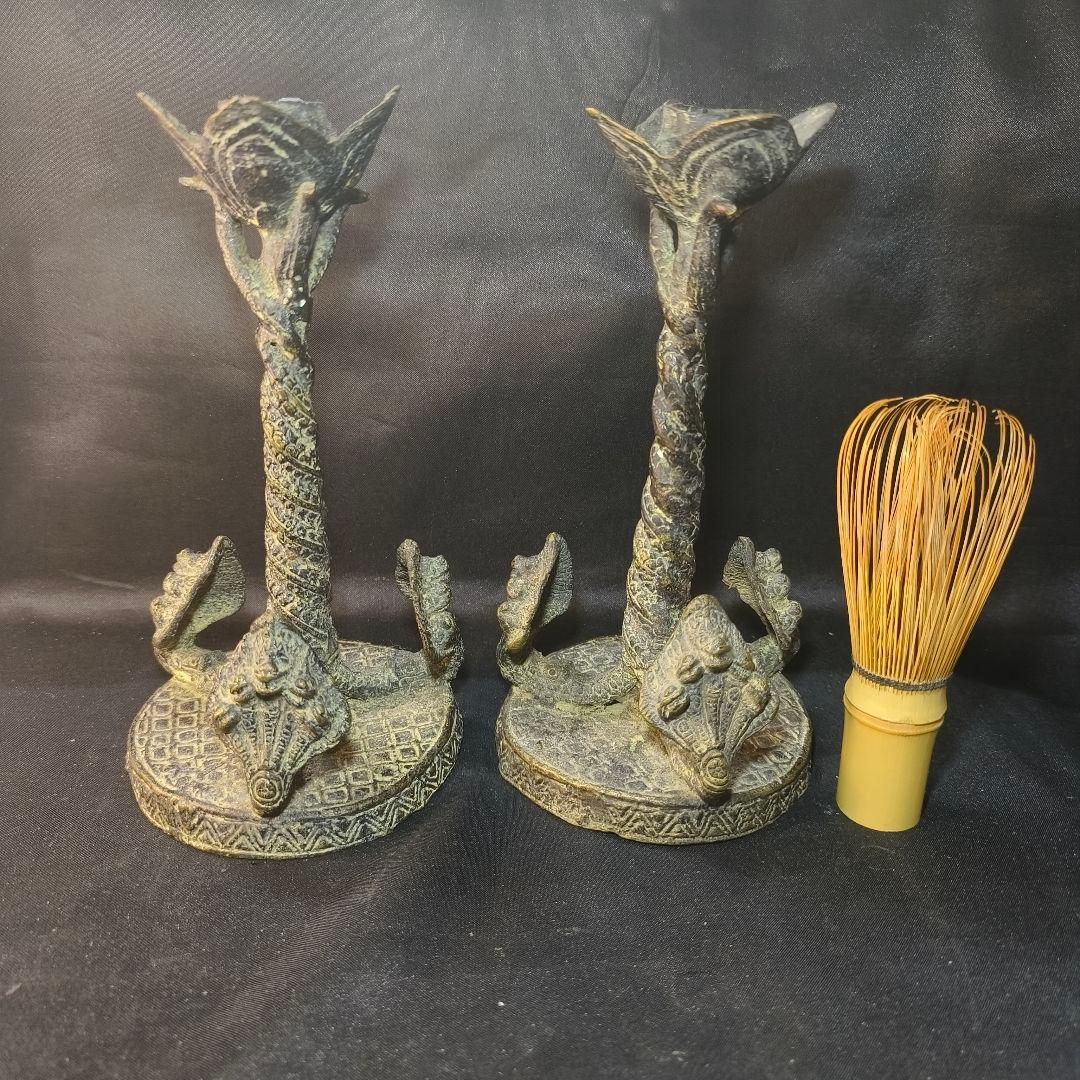 蝋燭台 青銅器 鋳物 チベット密教寺院流出 仏教古美術 骨董 蒐集家放出珍品
