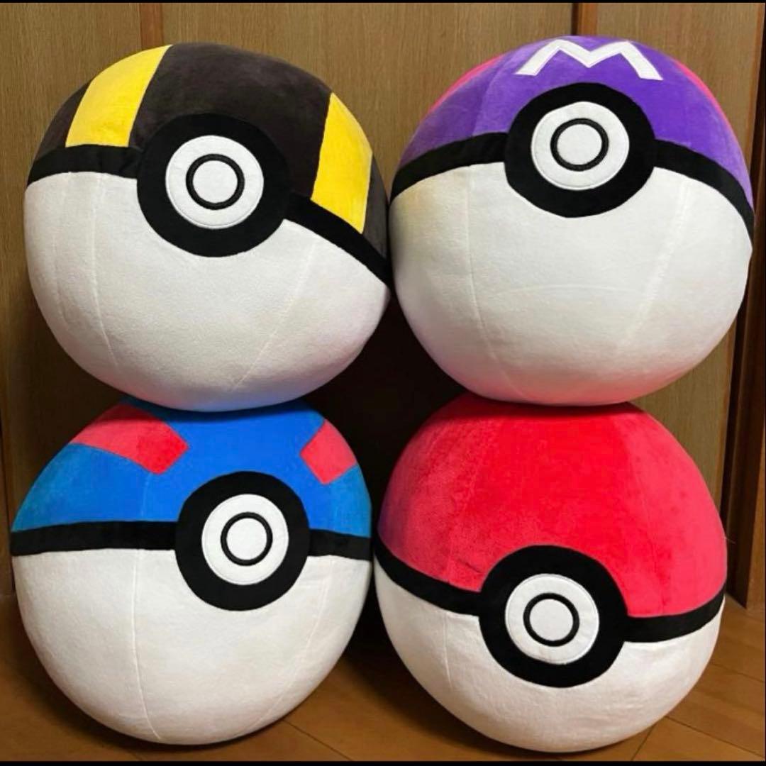 ポケモン モンスターボール めちゃもふぐっとぬいぐるみ4個セット