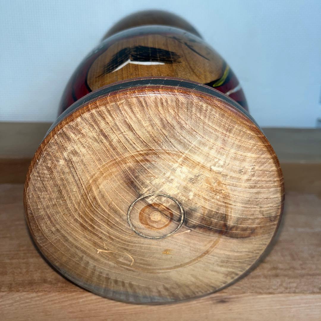 ⭕️ 伝統こけし　木地山こけし　1.3尺大型ダルマこけし　現代名工　小椋久太郎