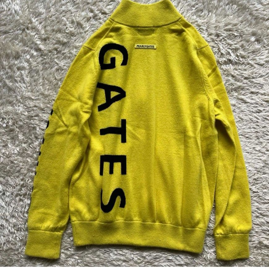 パーリーゲイツ　カシミヤ100%　ダブルジップアップ　ニット　ゴルフウェア