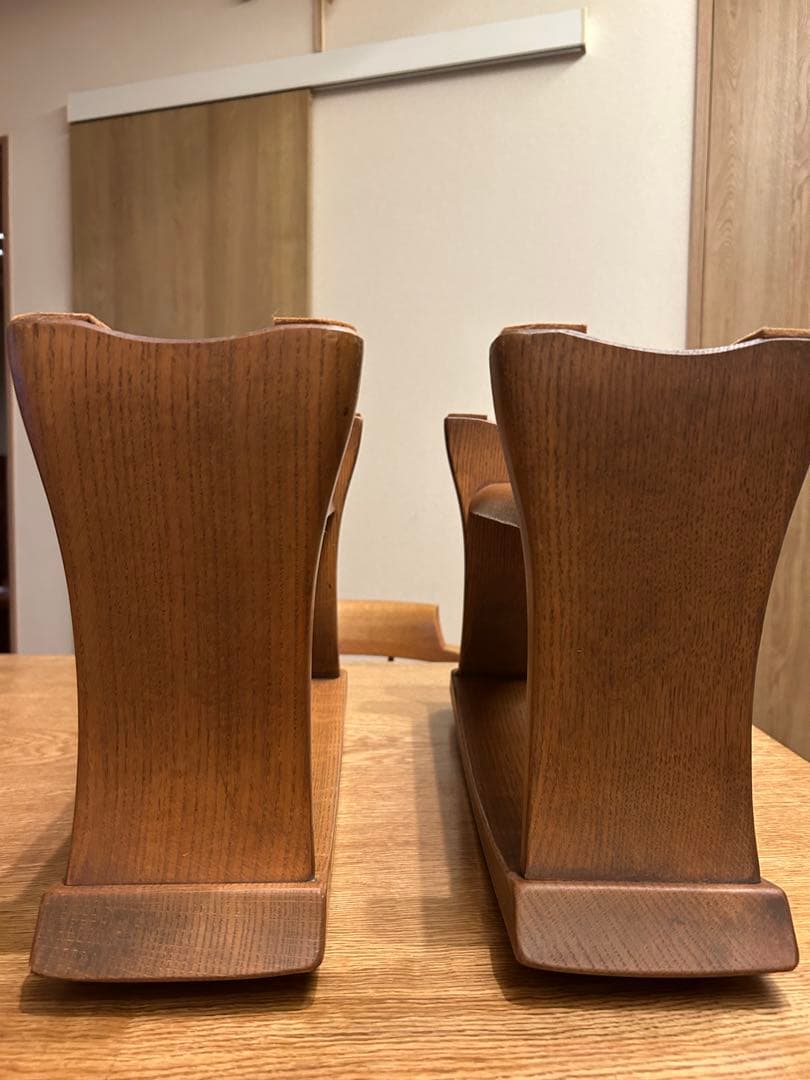 【飛騨家具】シラカワ　脇息　肘掛け　2脚（オーク材）　【オマケ】座椅子（合板材）