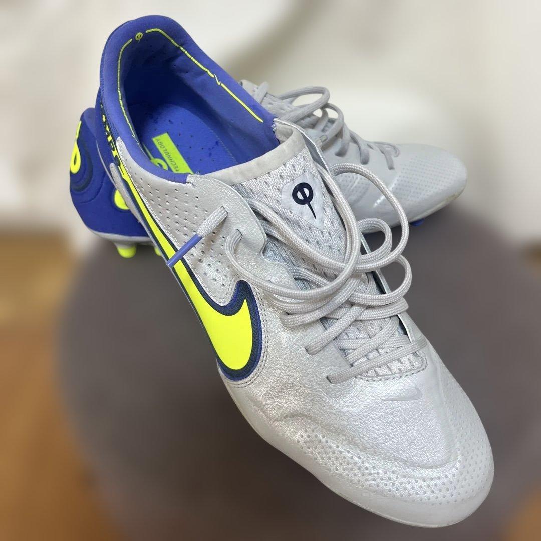 Nike Tiempo シルバー/ネオンイエロー AG 29cm エリート