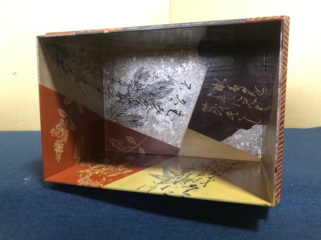 《R》歌切蒔絵 茶箱 パリ万博受賞近代漆芸家 井田 宣秋 共箱 251201お2