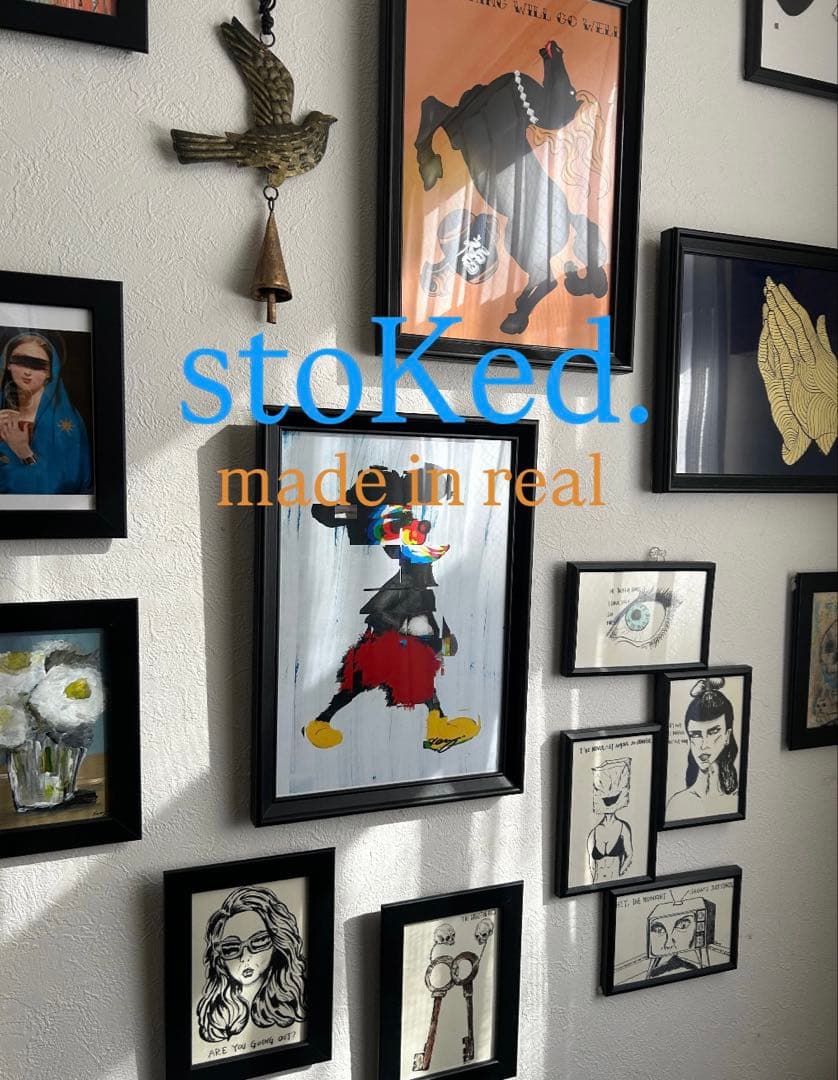 原画/抽象画/モダンアート/現代アート/アクリル画 NIGHT BREAK 海