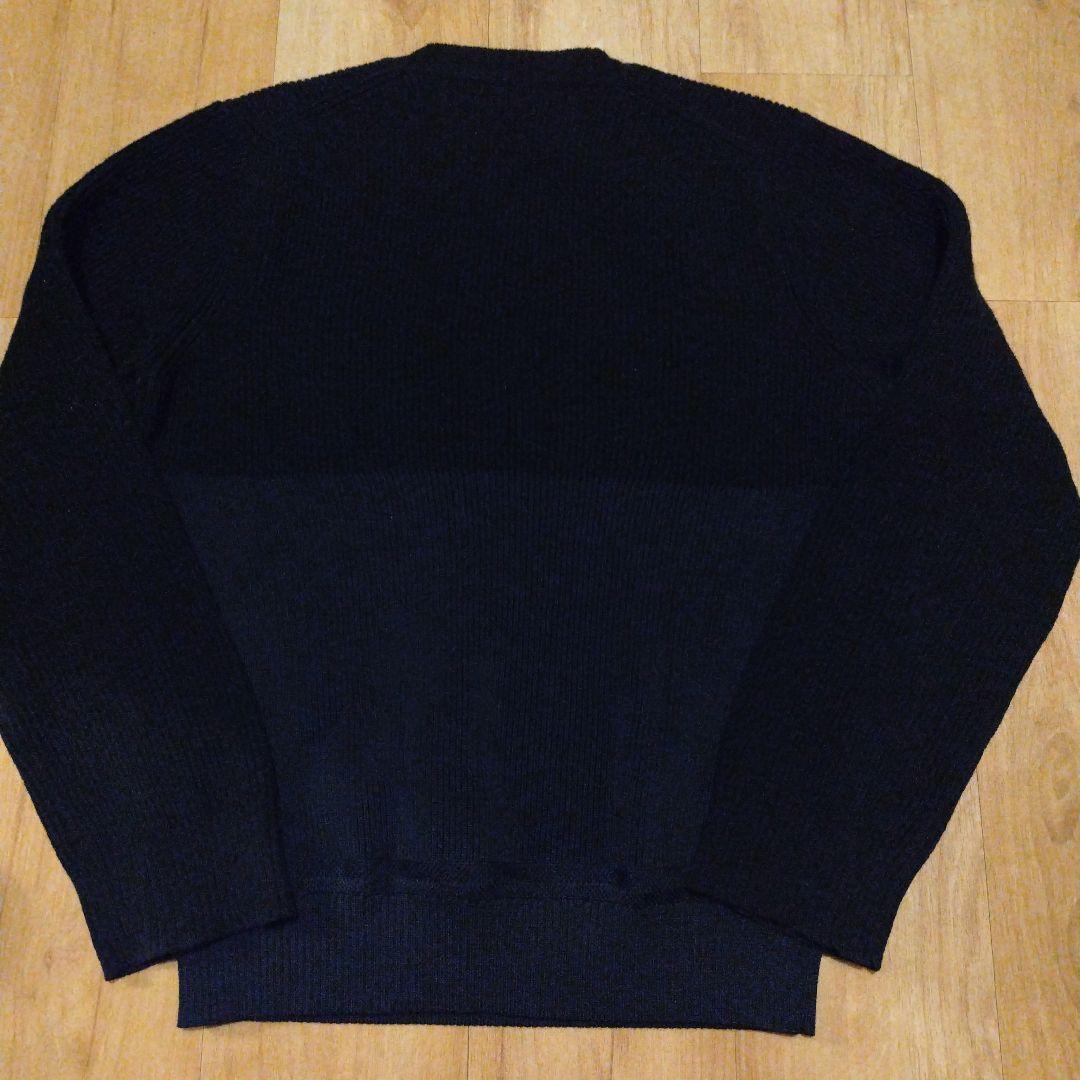 美品 16AW ギャルソン オム グラデーションニット ダークネイビー 古着