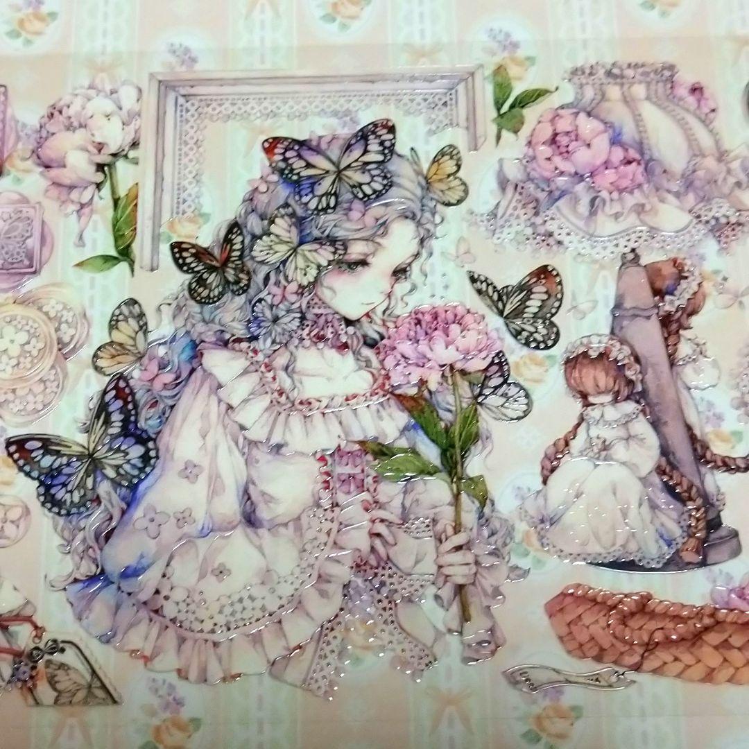 ✩再販✩J685＃芍药季(水晶)LION切り売り海外人物マステ女の子