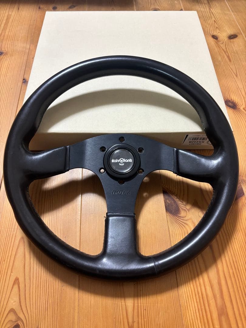 italvolanti IMOLA レザーステアリング35φ ホーンボタン付き！