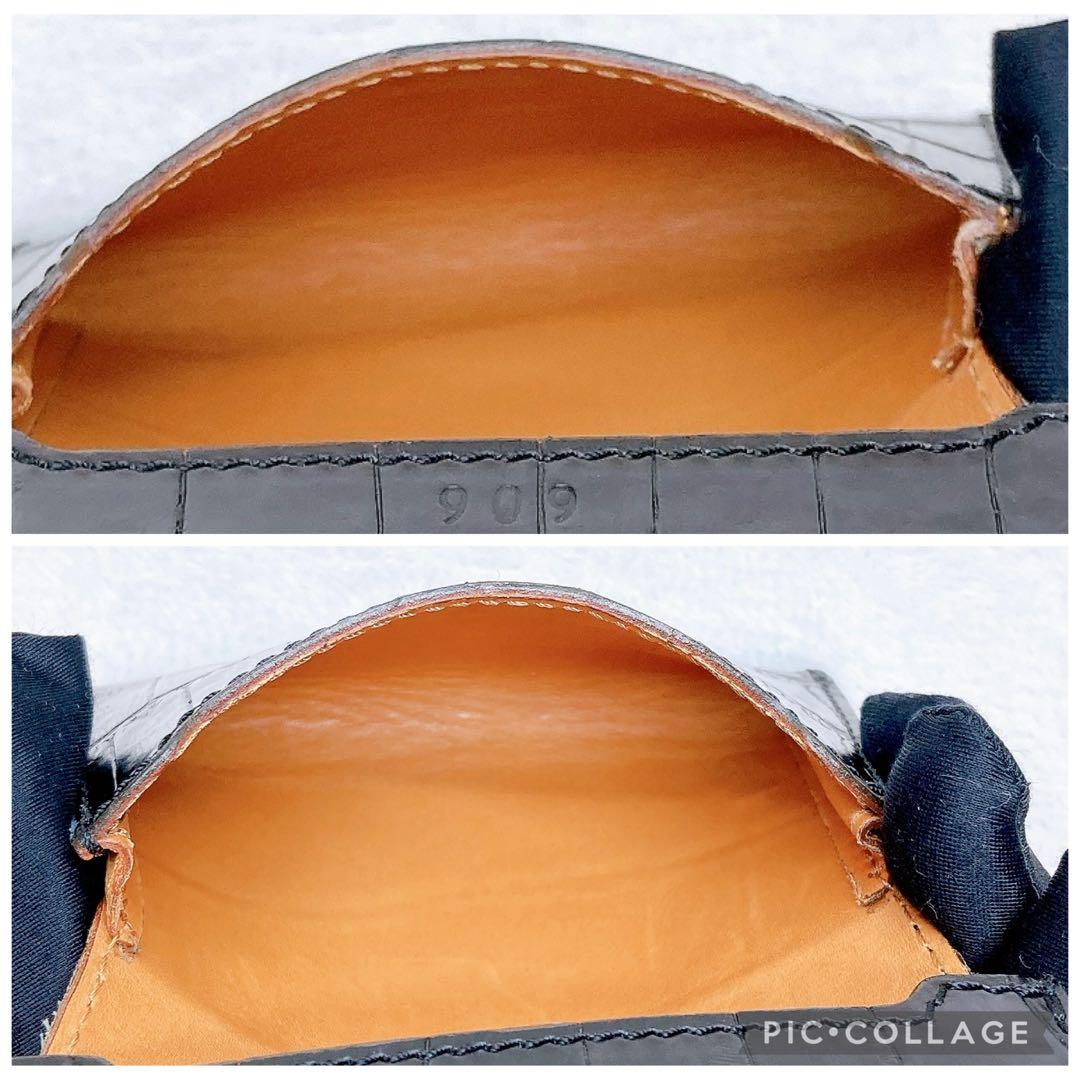 ✨美品✨Felisi フェリージ 名刺入れ クロコ型押し カードケース レザー