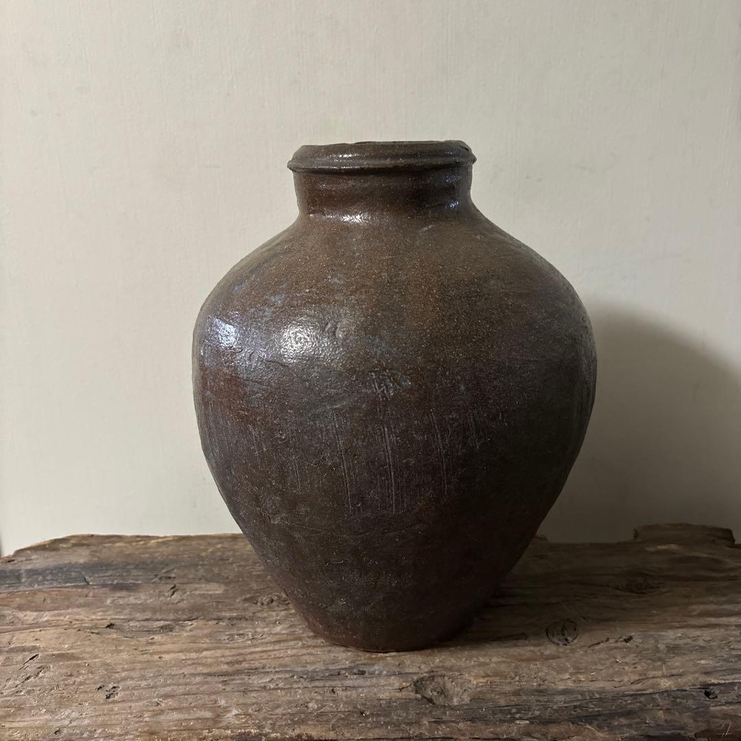 古常滑　丹波　大壺　民芸　古陶磁　アンティーク　古道具　古備前　古瀬戸　検:李朝