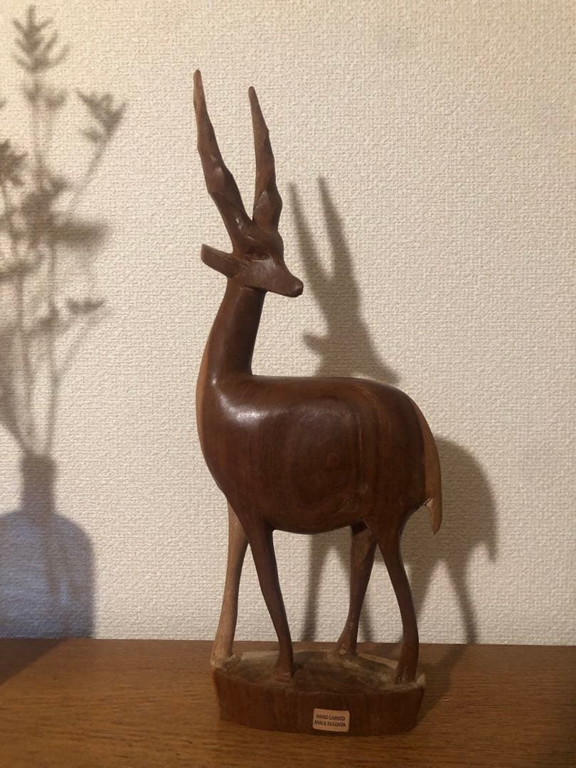鹿 北欧 チーク　置物 デンマーク　haluta オブジェ