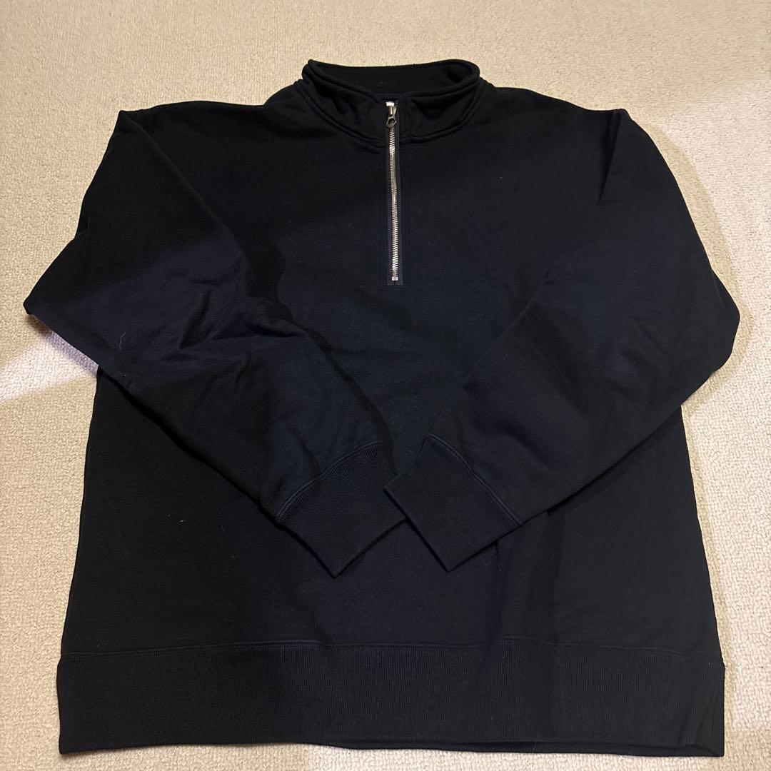 ロンハーマンハーフジップ スウェットトレーナー黒L