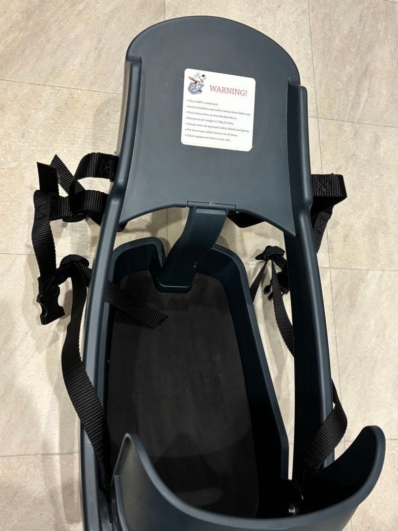 Buddyrider 犬用キャリア グレー 取り付け金具付き バディーライダー