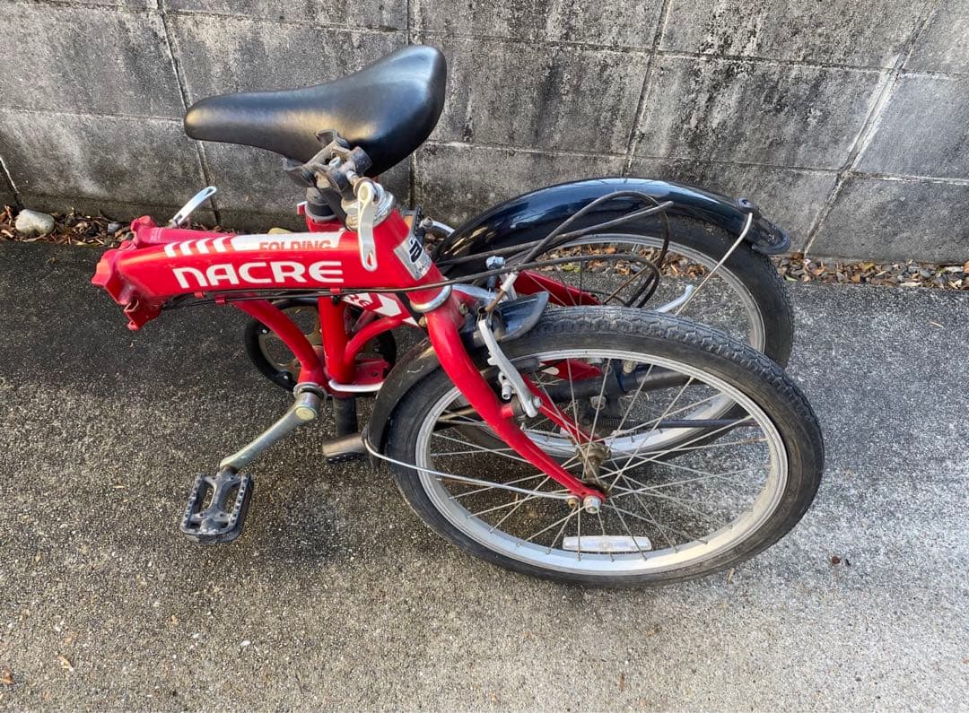 NACRE 折りたたみ自転車 レッド　20インチ　送料込みです！
