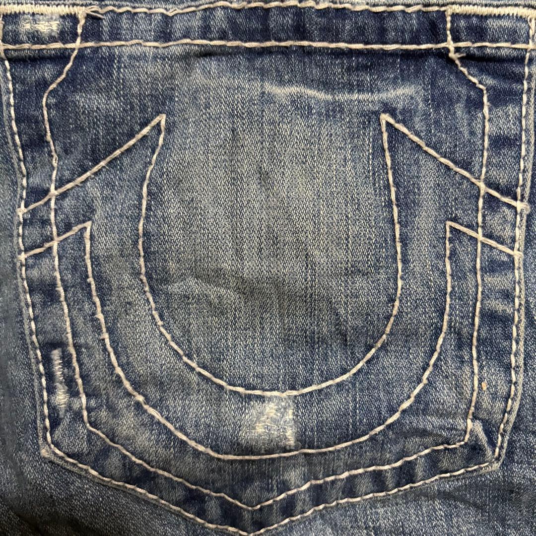 TRUE RELIGION bobby big t 白ステッチ　刺繍　USA