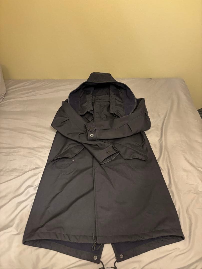 FRED PERRY フード付きモッズコート XS ダークグレー