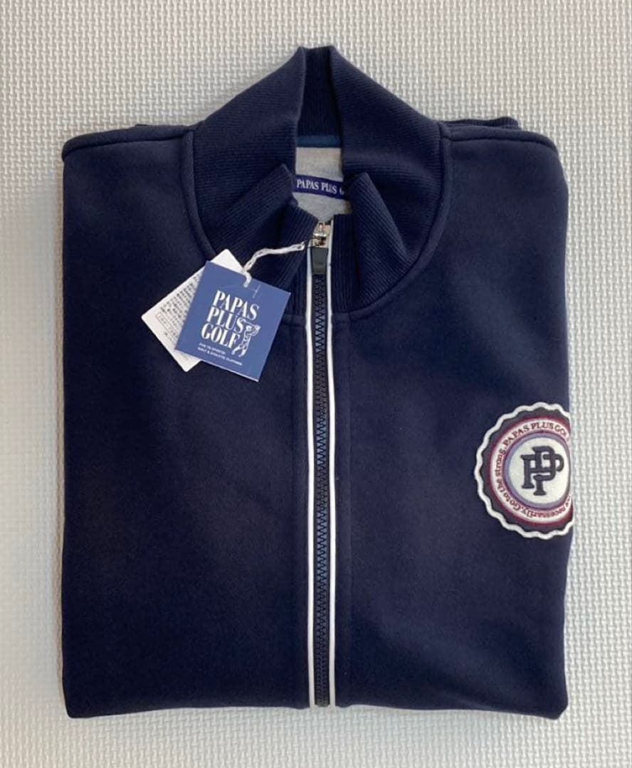 PAPAS PLUS GOLF フルジップトラックジャケット（NAVY／S）