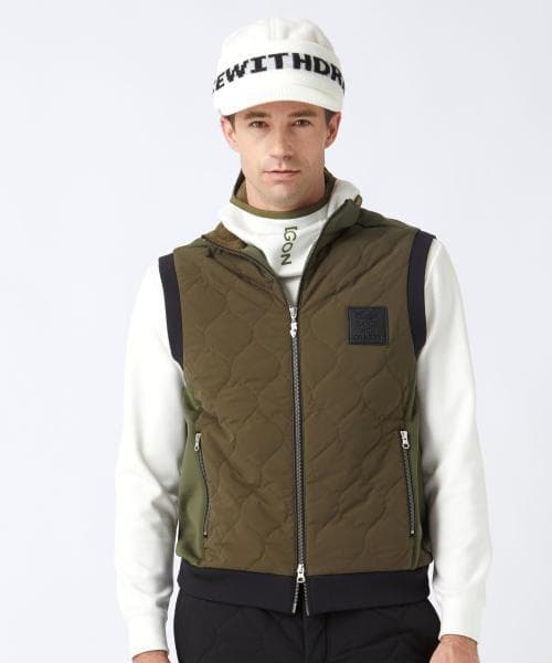 新品☆ダンスウィズドラゴン ドライ&フリーモーションキルトベスト☆カーキ☆XL②