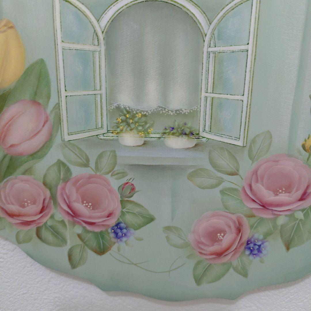 スカラップボード　両面描き　トールペイント作品