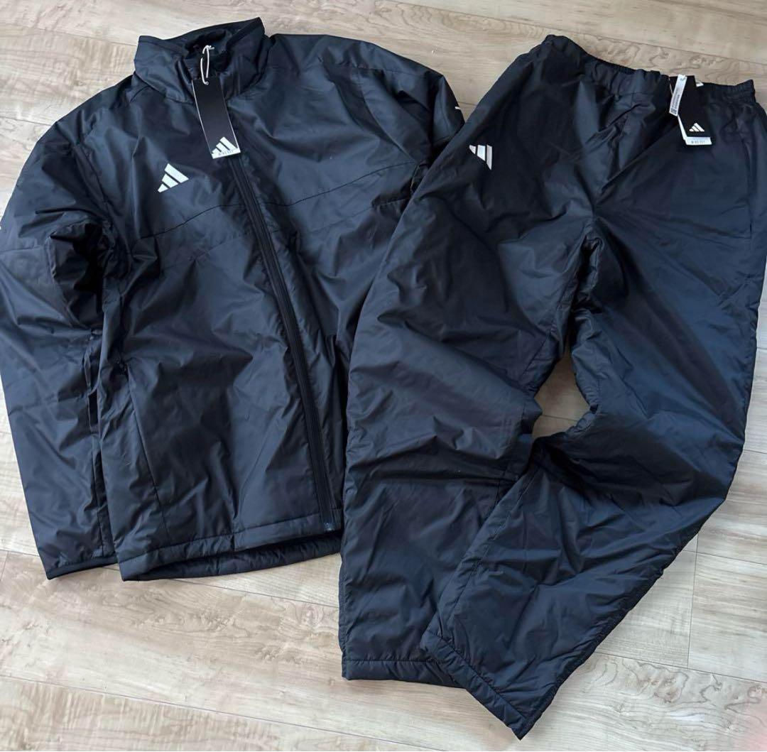新品　アディダス　メンズ　中綿ウィンドブレーカー　上下セットアップ　黒　2XL
