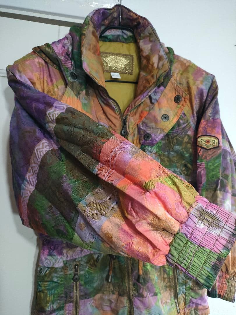 希少8090sレトロアーカイブ✦EMMEGIエンメジ　パッチワークアートブルゾン