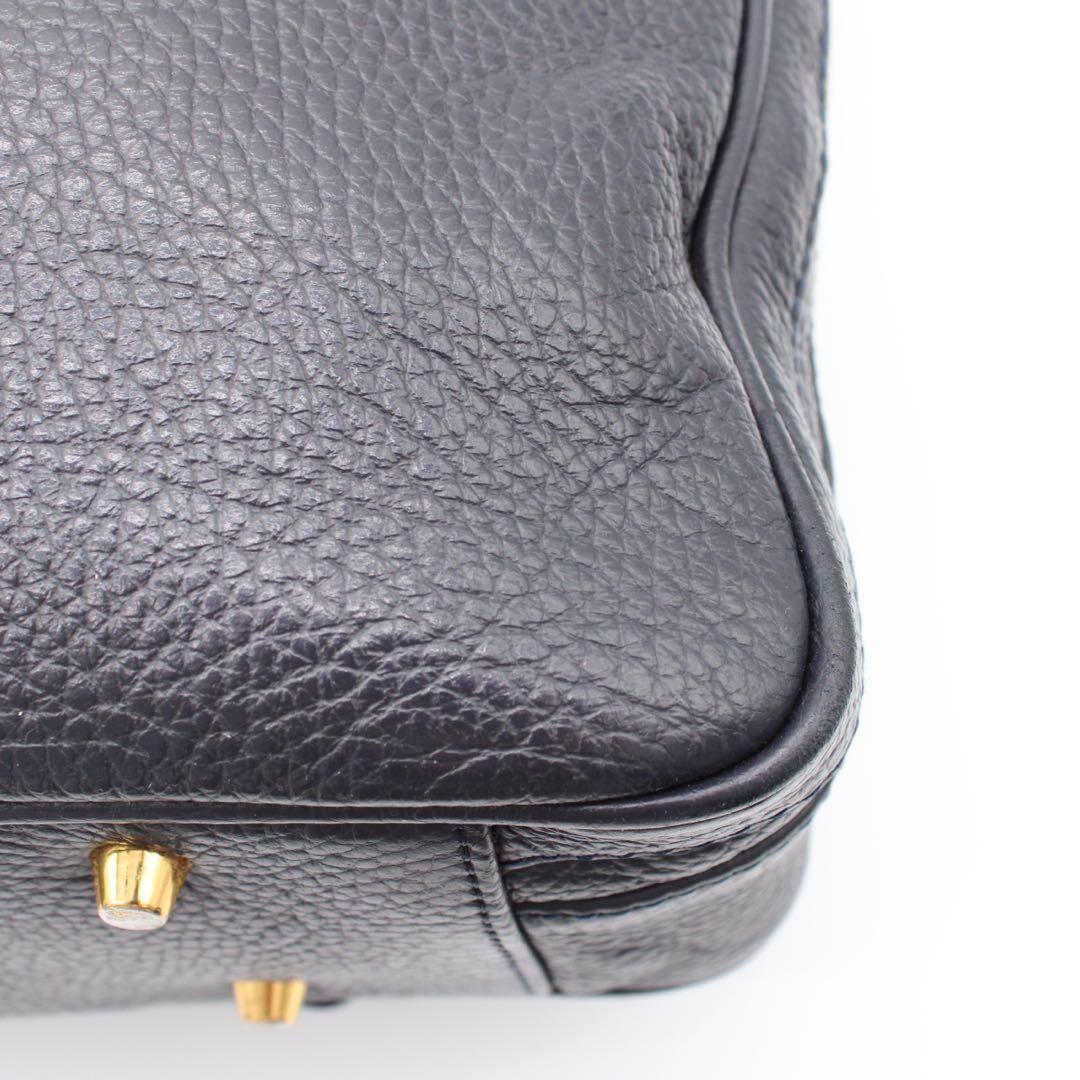 【美品】CIMABUE ビジネスバッグ ブリーフケース レザー 2WAY 紺色