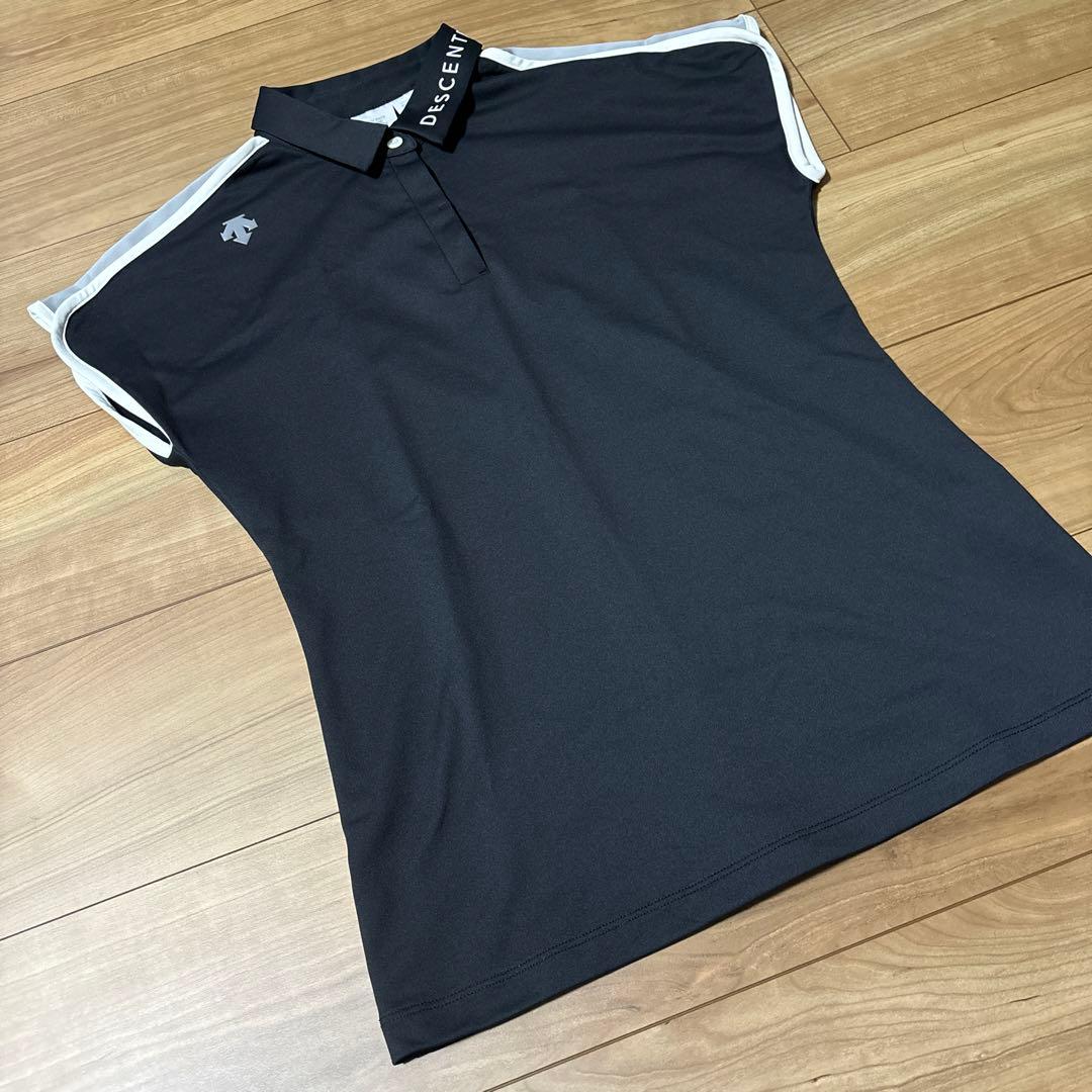 DESCENTE ゴルフ ポロシャツ 黒　M
