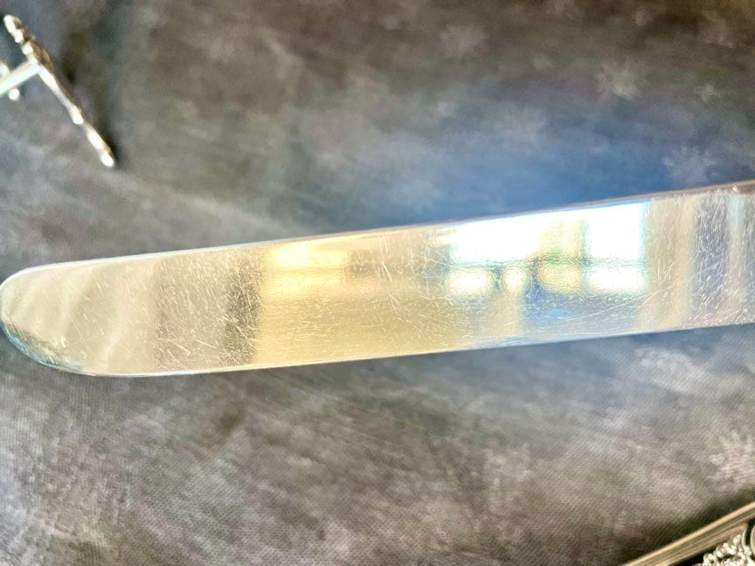 モノグラム付きカトラリーセット ナイフ&フォーク&スプーン フランスアンティーク